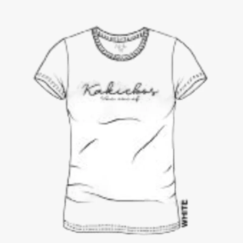 Kakiebos Womens Classic Fit Short Sleeve Tee White Sustainable Organic
