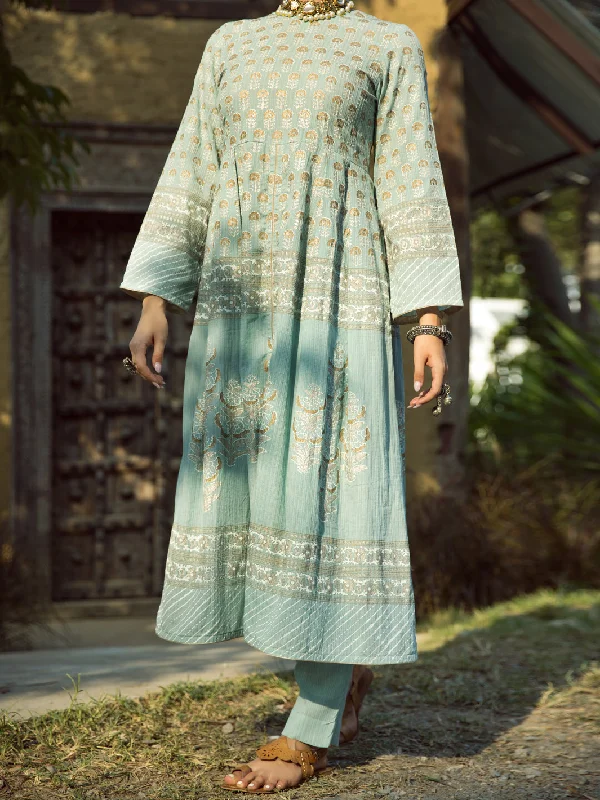 Sky Blue Yarn Dyed Tunic - AL-LK-879