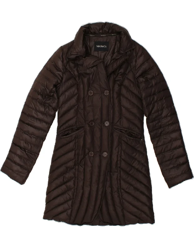 MAX & CO. Womens Padded Coat UK 12 Medium Brown