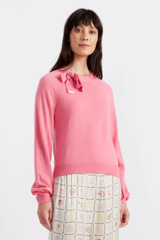 Pink Merino Sailors Knot Sweater Youthful Women's Anime - inspired