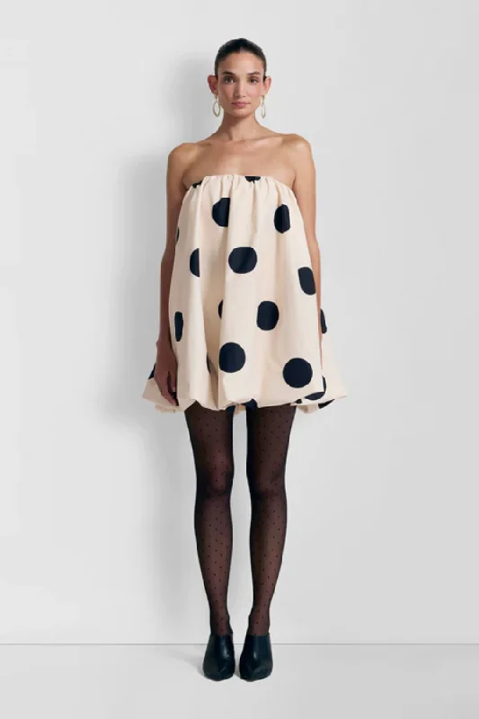Gaia Bubble Dress Creme Spot Refined Women's Classic 