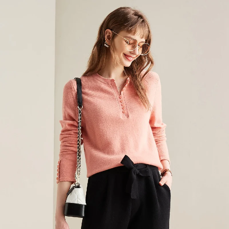 100% Cashmere Round Neck Knit Sweater purpose