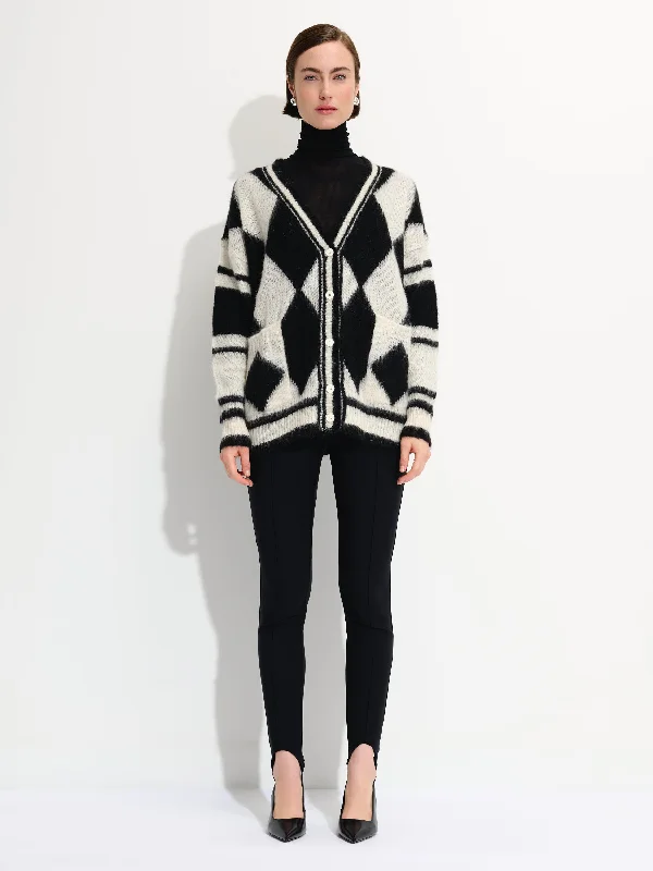 Multi Design Cardigan Sleek Women's Metallic