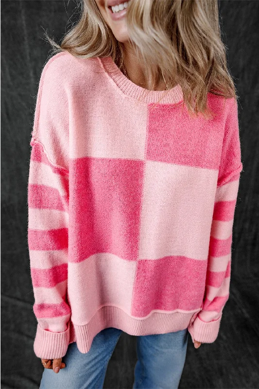 Exposed Seam Round Neck Sweater purpose
