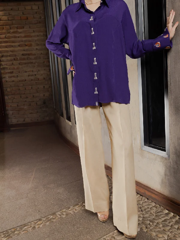 Purple Georgette Tunic - AWP-LK-599