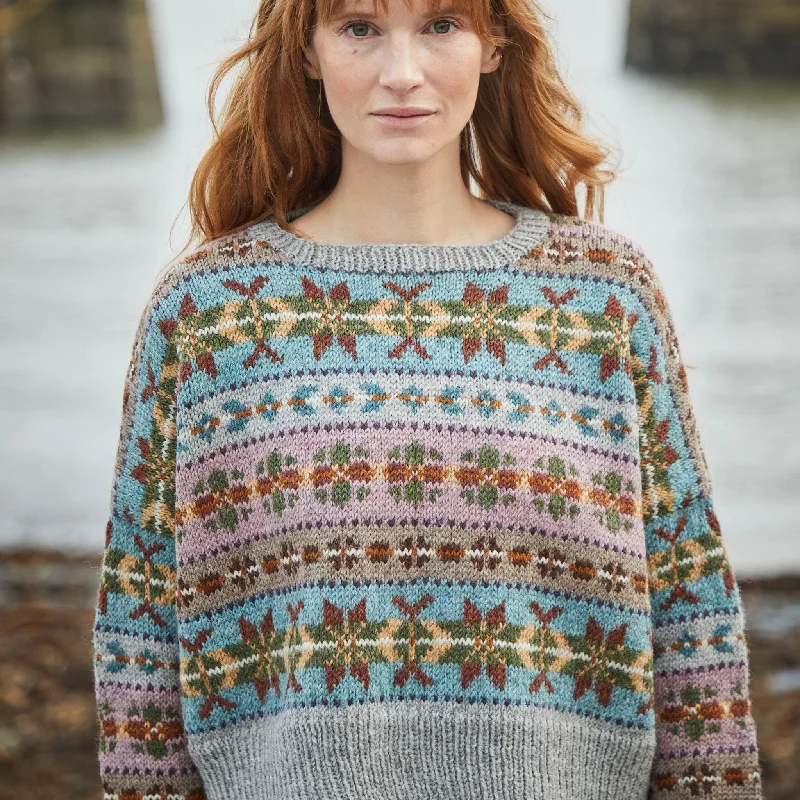 Seaton Sweater in British Breeds Aran from Aran Luxurious Women's High -  end