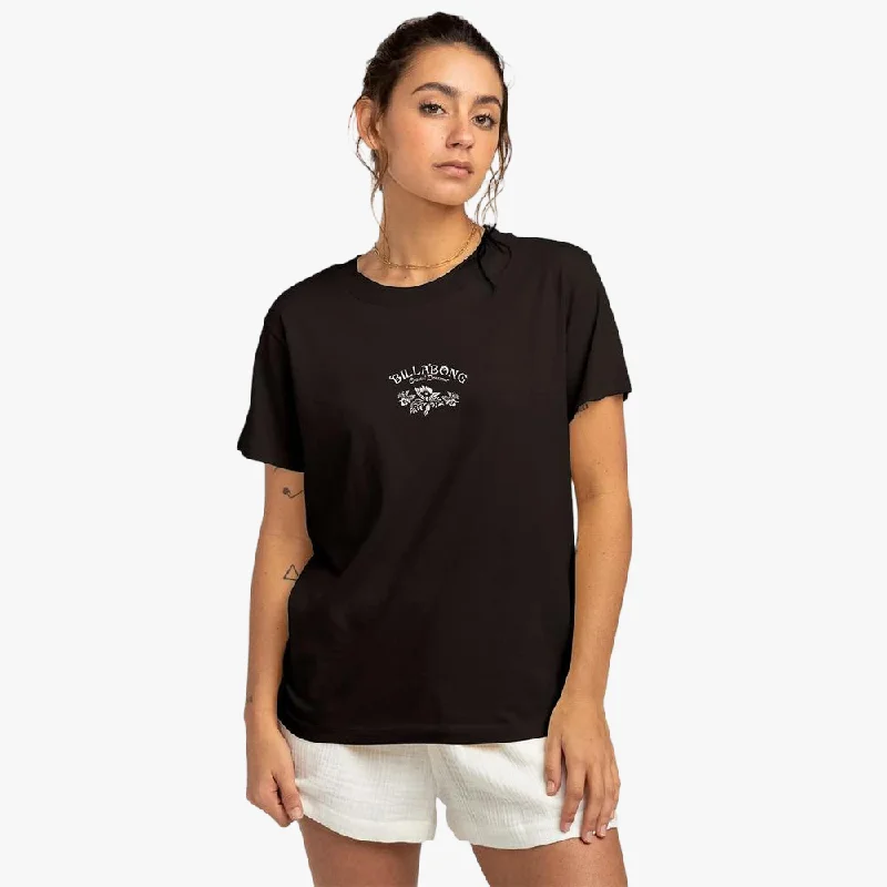 Billabong Womens Dreamers Paradise Short Sleeve Tee Black Laid - back Women's Vibe