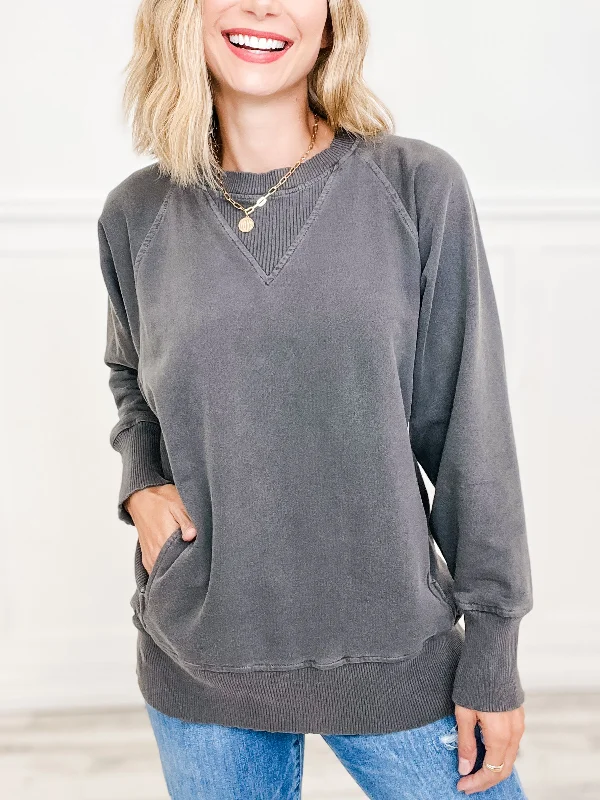The Good Old Days Terry Pullover Top - GROUP A Streetwear Style for 