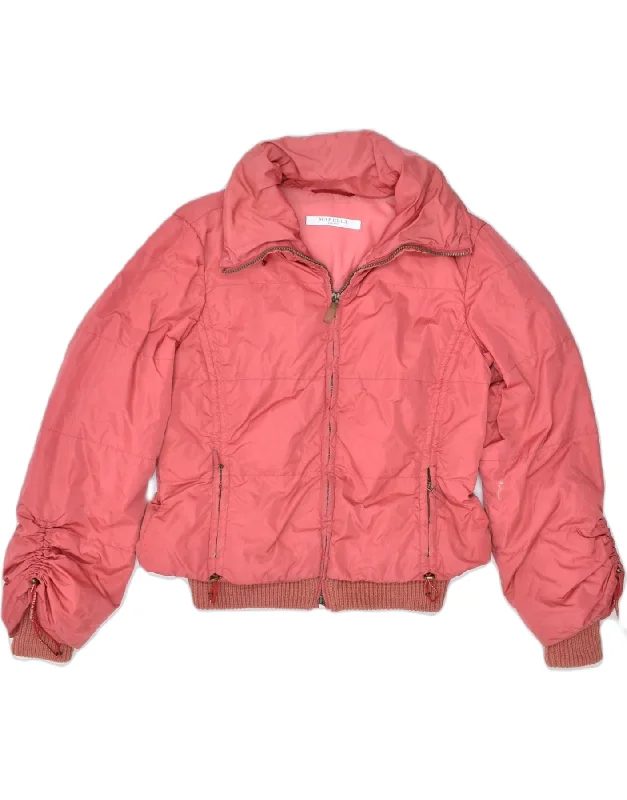 MARELLA Womens Bomber Jacket UK 10 Small Pink Polyamide Practical Women's Multi - 