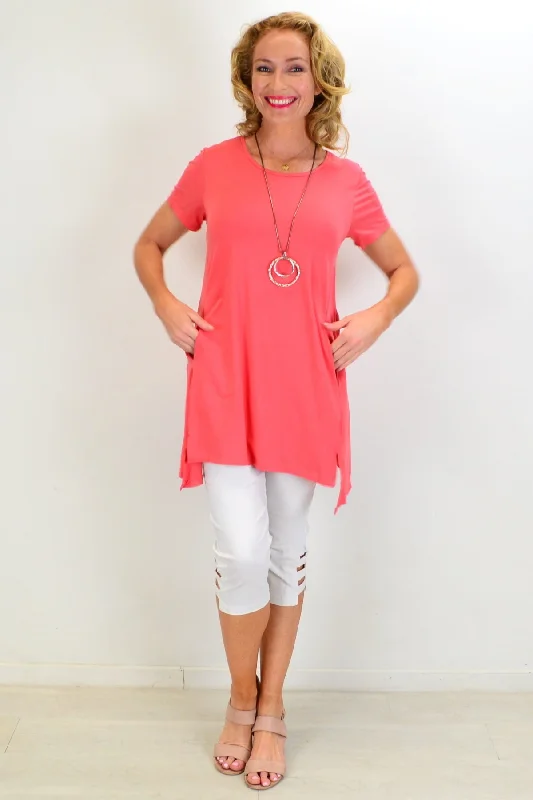 Apricot Bamboo Pocket Tunic Top