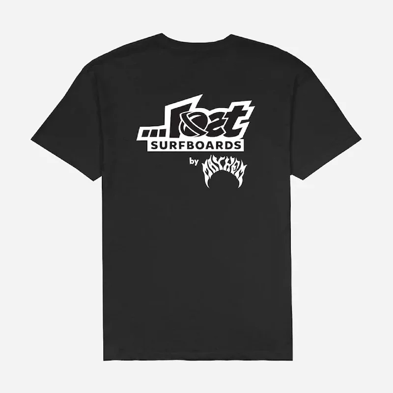 Lost Mens Lost Surfboards By Mayhem T-Shirt - Black Dapper Women's 1920S