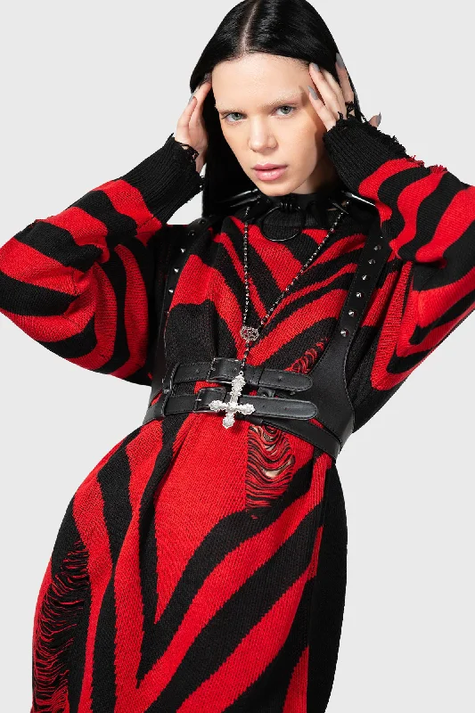 Libi Sweater [RED] Youthful Women's Pop