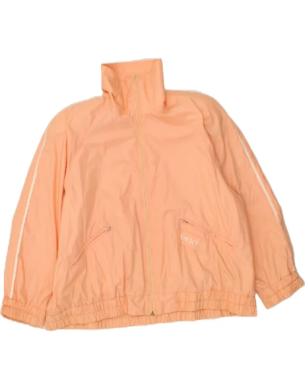 VINTAGE Womens Bomber Jacket UK 20 2XL Orange