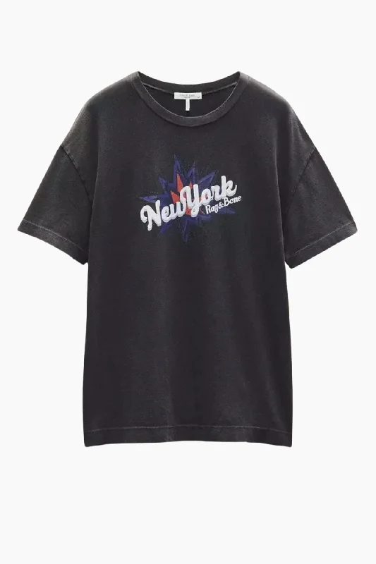 Rag & Bone New York Boyfriend T-Shirt - Black Multi