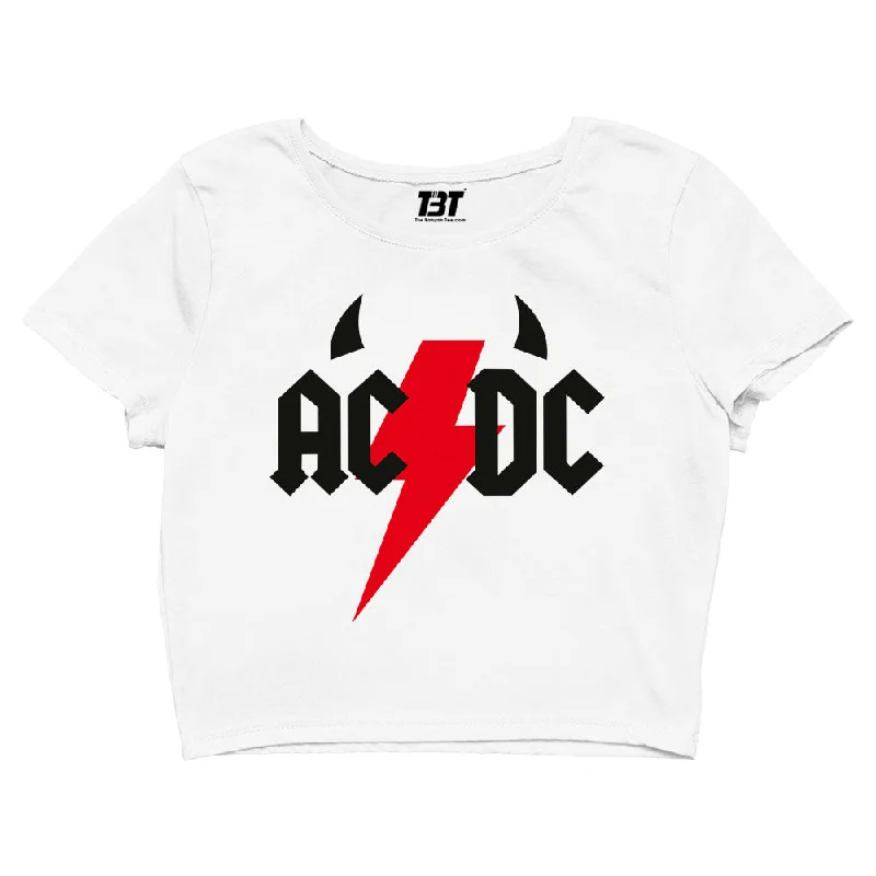 AC/DC Crop Top - Rock Music Surge