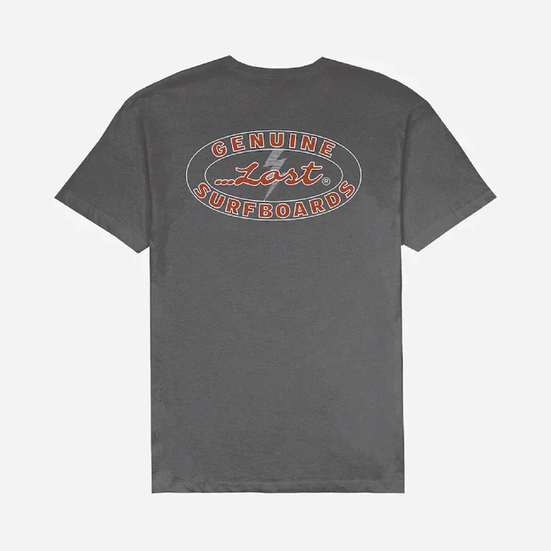 Lost Mens Genuine Vintage Dye T-Shirt - Vintage Black Refined Women's Velvet