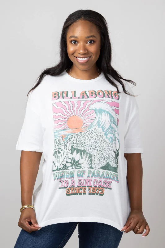 Billabong Vision of Paradise Oversized Graphic T-Shirt for Women in White | ABJZT01629-SCS Country Billabong Vision of Paradise Oversized Graphic T-Shirt for Women in White | ABJZT01629-SCS Country