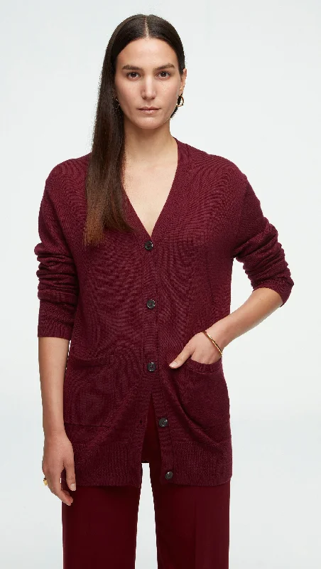 Everyday Cardigan in Merino Wool | Merlot Street