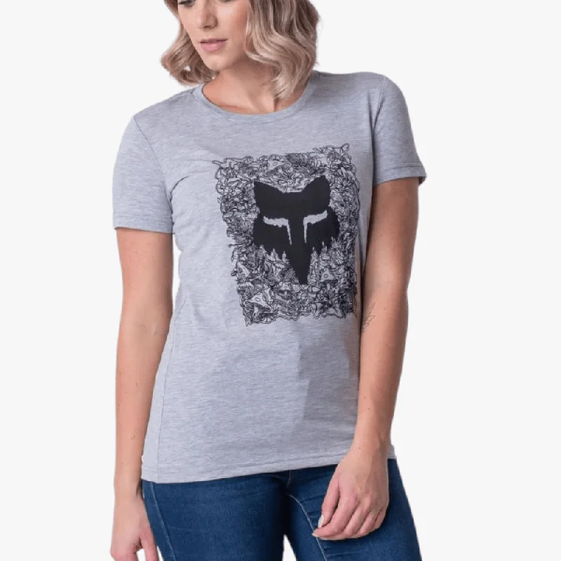 Foz Womens Auxlry Crew Short Sleeve Tee Grey Mel Classic Women's Tweed