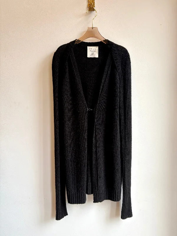 Y/Project | Black Camel Hair Open Front Sweater (Vintage)