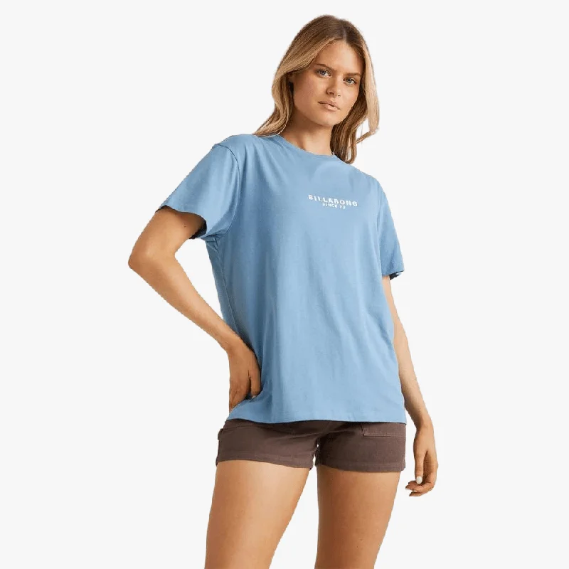 Billabong Womens Emerald Island Short Sleeve Tee Blue Shadow Modern Women's 
