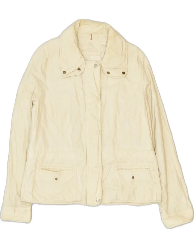 MASSIMO DUTTI Womens Windbreaker Jacket UK 18 XL Beige Cotton Artistic Women's Avant - MASSIMO DUTTI Womens Windbreaker Jacket UK 18 XL Beige Cotton Artistic Women's Avant -