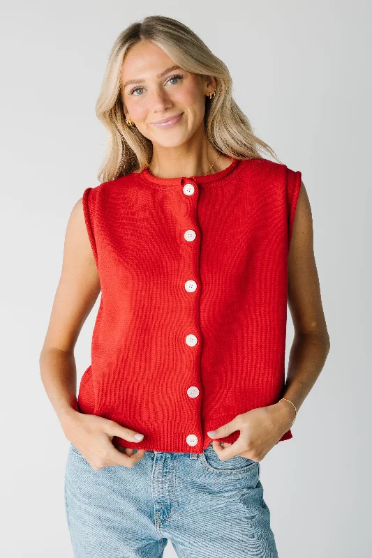 Button Up Sweater Vest Practical Women's Quick - dry