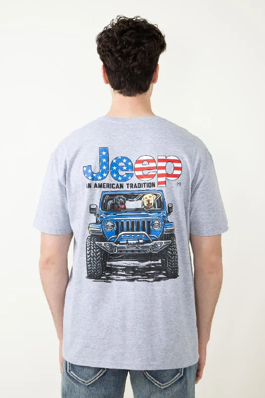 Jeep USA Labs T-Shirt in Heather Grey | 3074-HEATHERGREY purpose