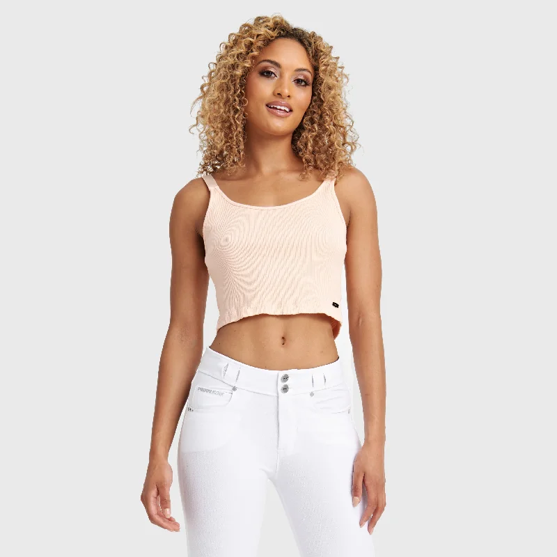 Cotton Ribbed Cami - Peach