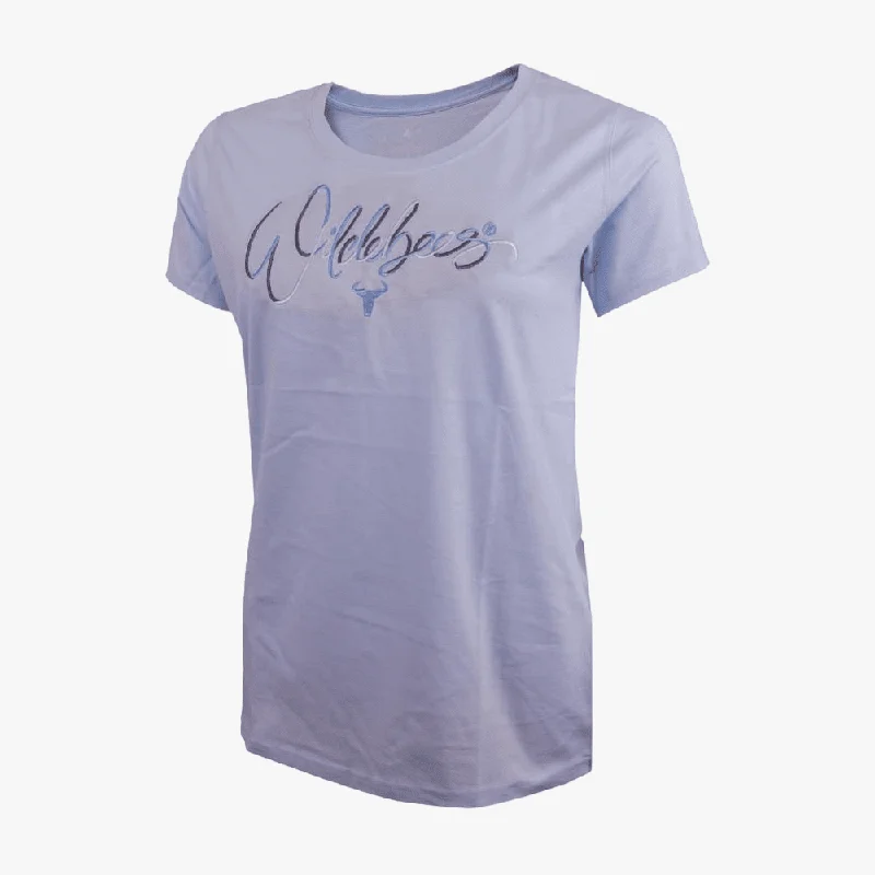 Wildebees Womens Tri Colour Ember Short Sleeve Tee Tiffany Blue Edgy Women's Punk