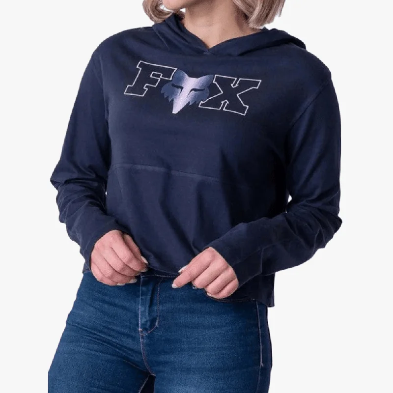 Fox Women's Lines Crop Long Sleeve Tee Deep Cobalt Athletic Women's 