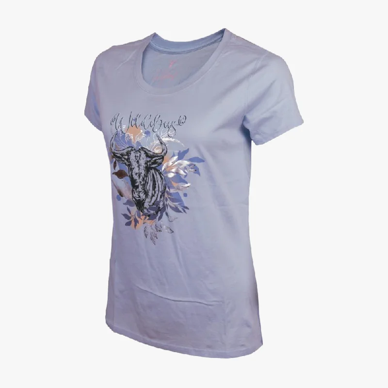 Wildebees Womens Sketch Short Sleeve Tee Lilac Ash Mel garde
