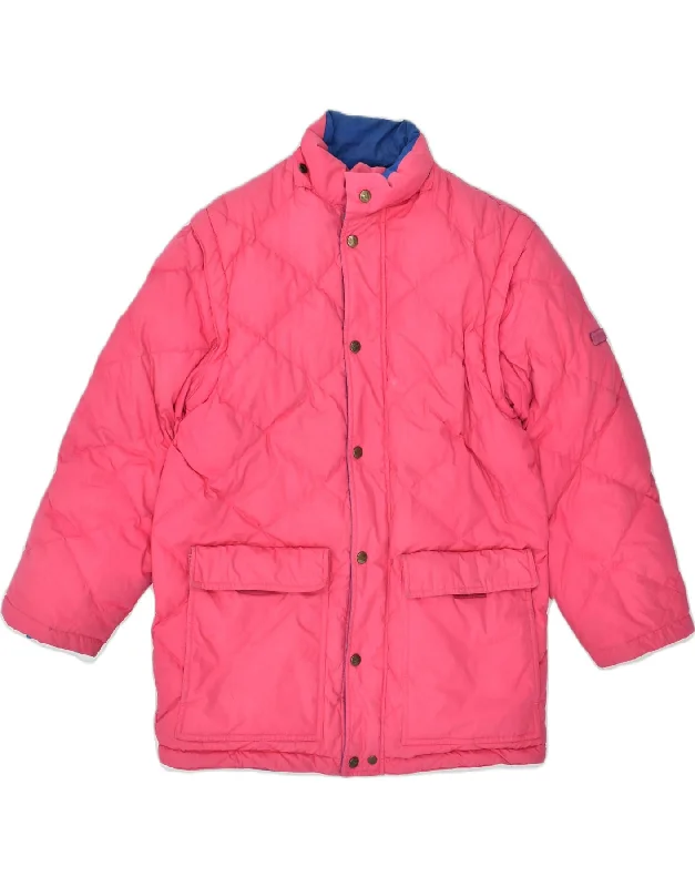 VINTAGE Womens Padded Jacket UK 14 Large Pink performance