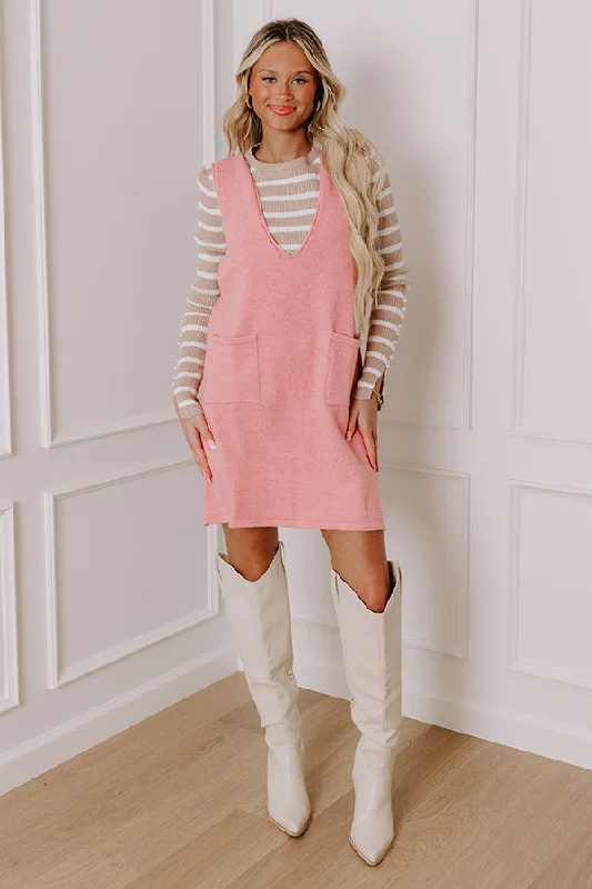 Stylist's Pick Knit Mini Dress in Pink