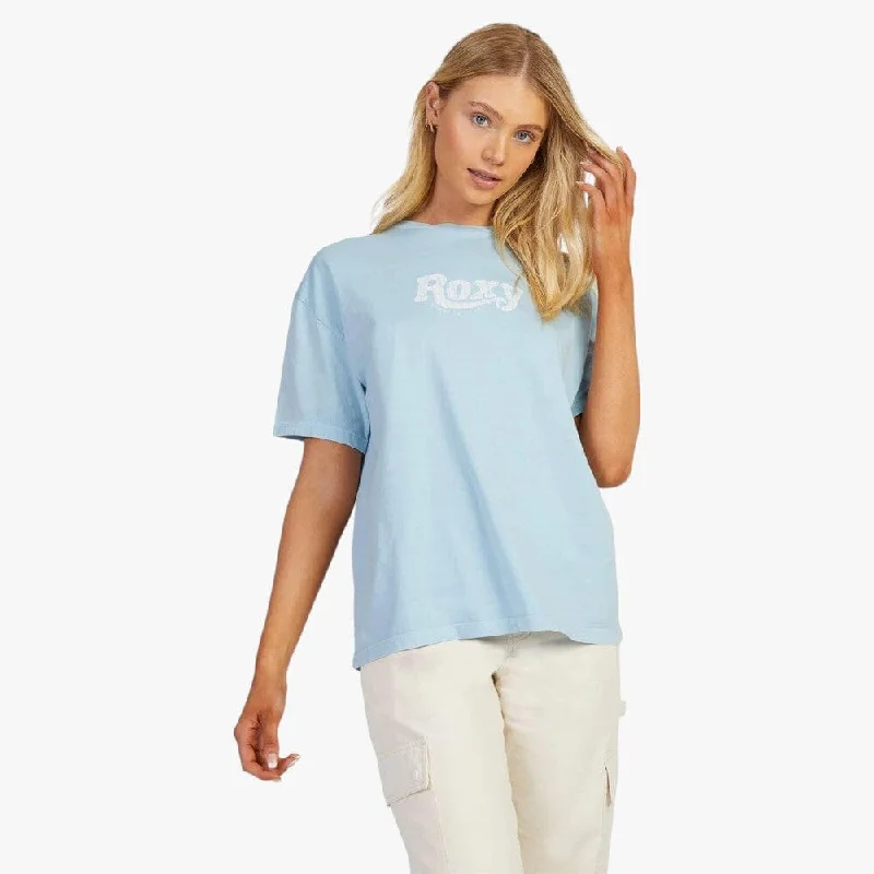 Roxy Womens Sun Over The Sand Short Sleeve Tee Clear Sky Streetwear Style for 