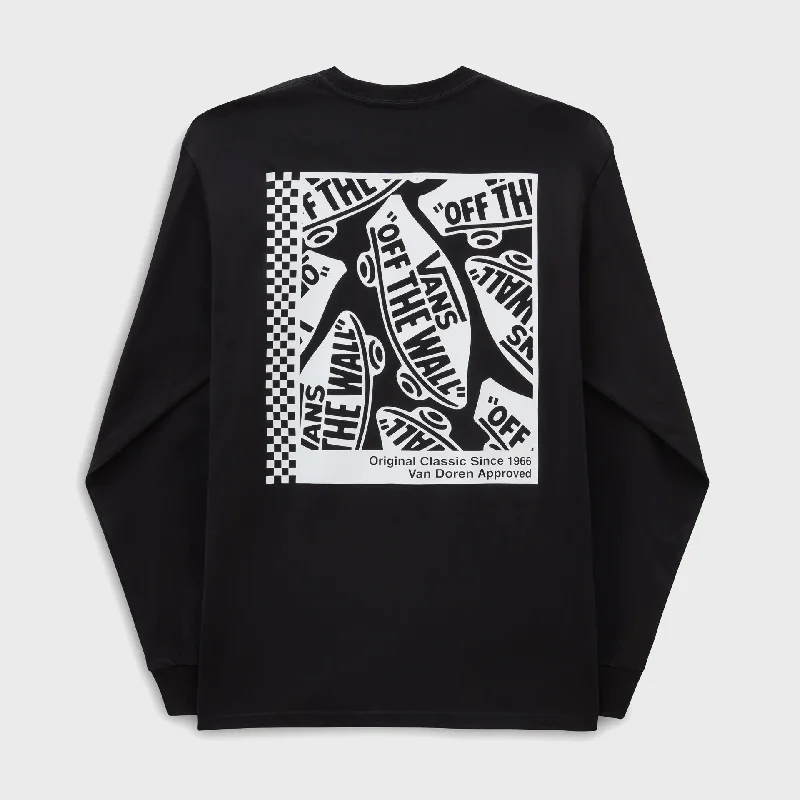 Vans Mens Tech Box Long Sleeve T-Shirt - Black Hip Women's Urban