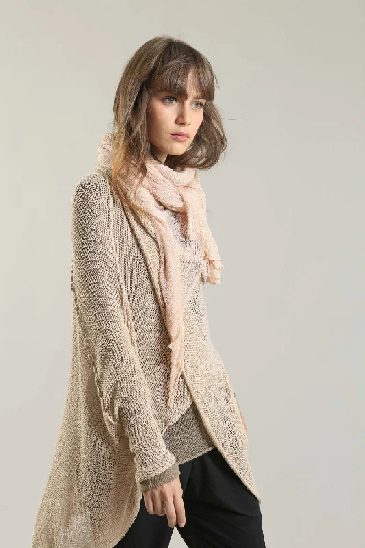 Oversized T Light Sweater with Pockets- Nude Dusty blush Relaxed Women's 