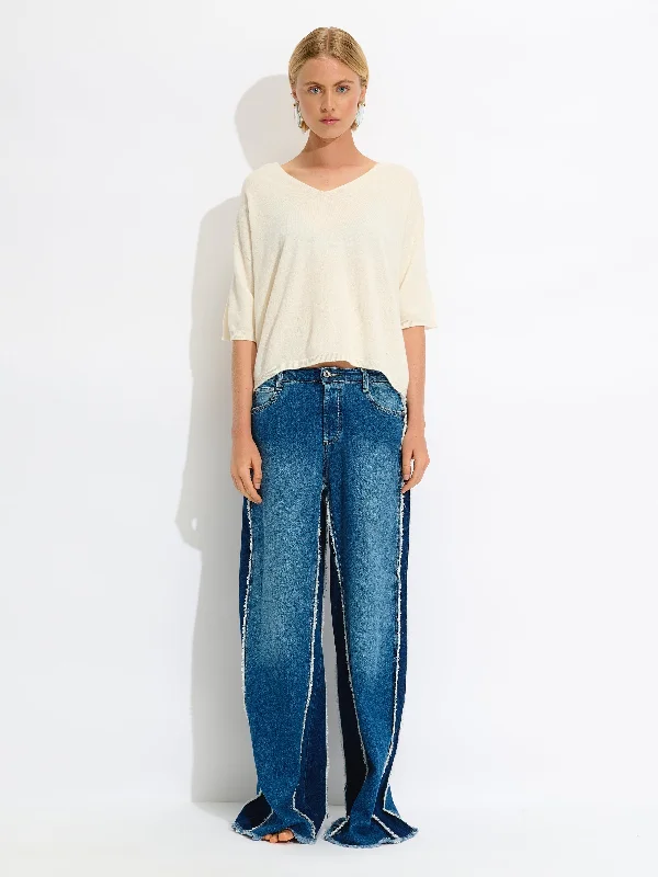 Fine Knit Top Minimalist Women's Casual