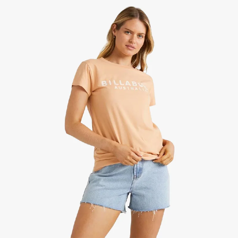 Billabong Womens Society Short Sleeve Tee Baked Clay Australian Beach