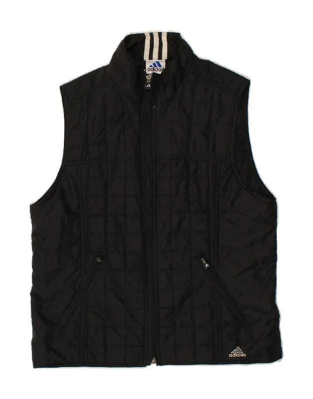 ADIDAS Womens Oversized Padded Gilet UK 10 Small Black Polyamide