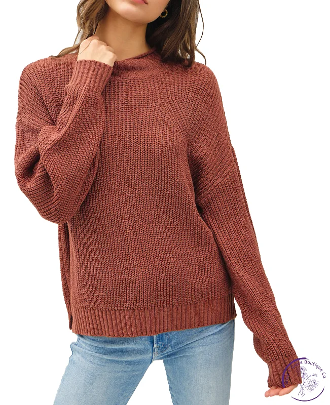 Fall Days Chunky Mock Neck Sweater Modern Women's 