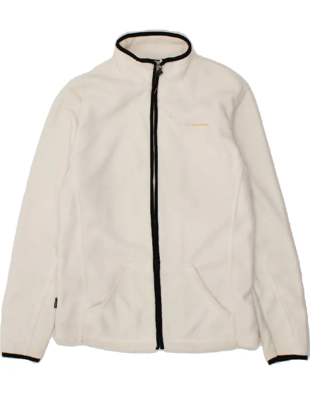 DIADORA Womens Fleece Jacket UK 14 Medium White Polyester