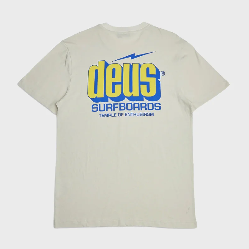 Deus Mens Bolter T-Shirt - Vintage White Geometric