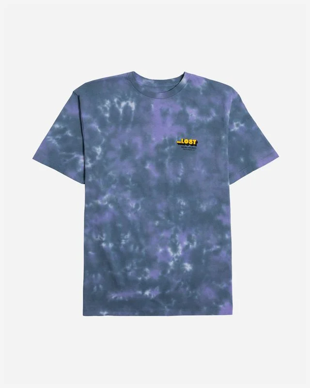 Lost Mens Hazy Wash T-Shirt - Phantom Blue Tie Dye Contemporary 