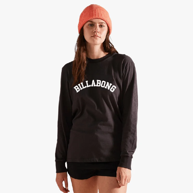 Billabong Womens Dreamy Days Long Sleeve Tee Black Sleek Women's 