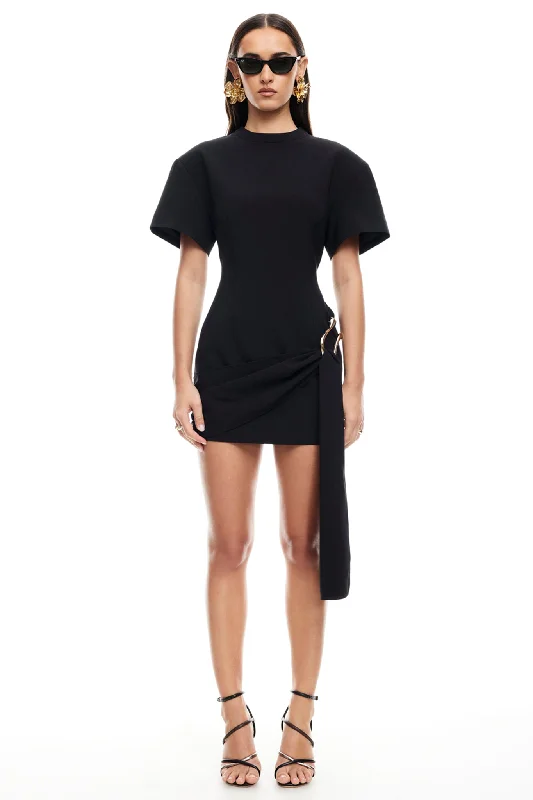 LIONESS Martini Mini Dress Onyx Youthful Women's Anime - inspired