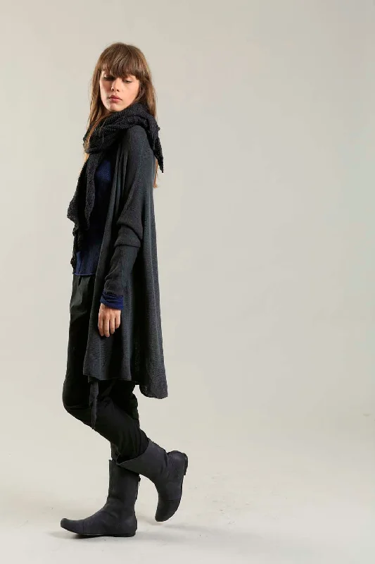 Gin Long Soy light Cardigan in Charcoal Modern Women's 