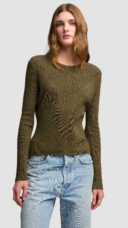 Knit Longsleeve Crew in Stretch Tencel | Ochre Sustainable Organic