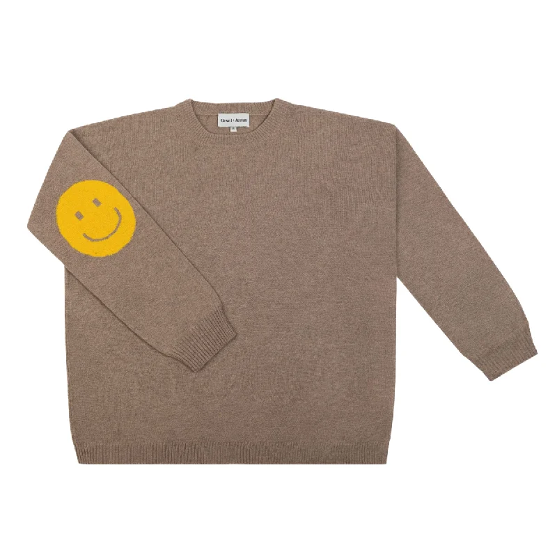 Smile Patch Cashmere Blend Sweater Cashmere