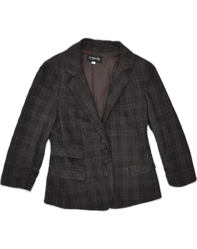PATRIZIA PEPE FIRENZE Womens 4 Button Blazer Jacket IT 42 Medium Brown Feminine Women's Soft PATRIZIA PEPE FIRENZE Womens 4 Button Blazer Jacket IT 42 Medium Brown Feminine Women's Soft